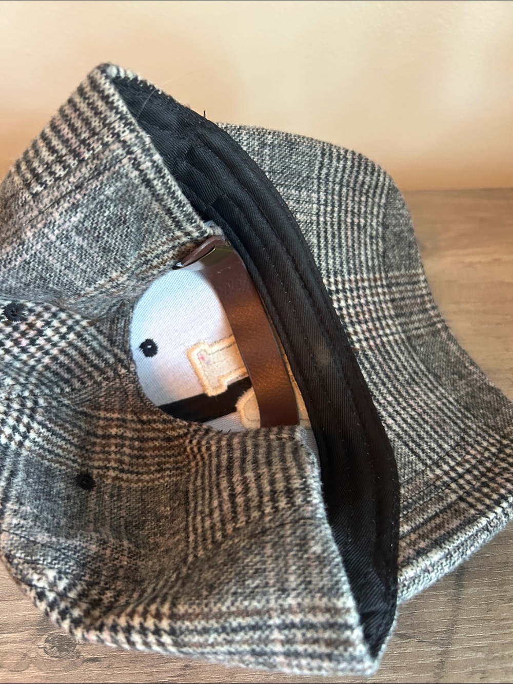 LA Patch Plaid Baseball Cap - Gray - Picture 2 of 3